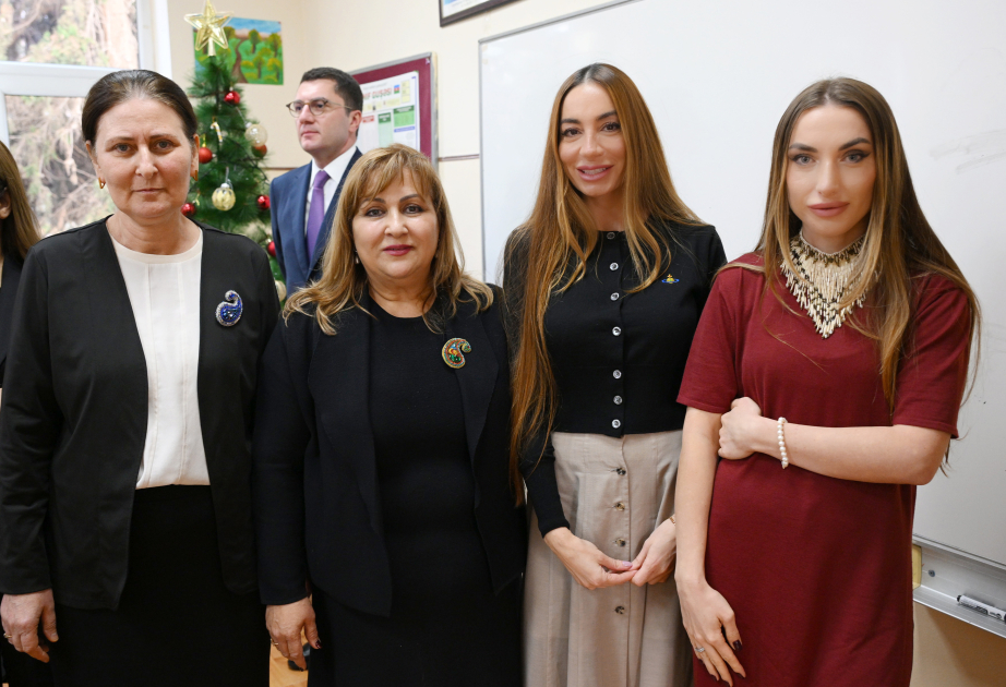 VP of Heydar Aliyev Foundation Leyla Aliyeva, Arzu Aliyeva, and Alena Aliyeva visit Special Boarding General Education School No. 5 in Baku (PHOTO)