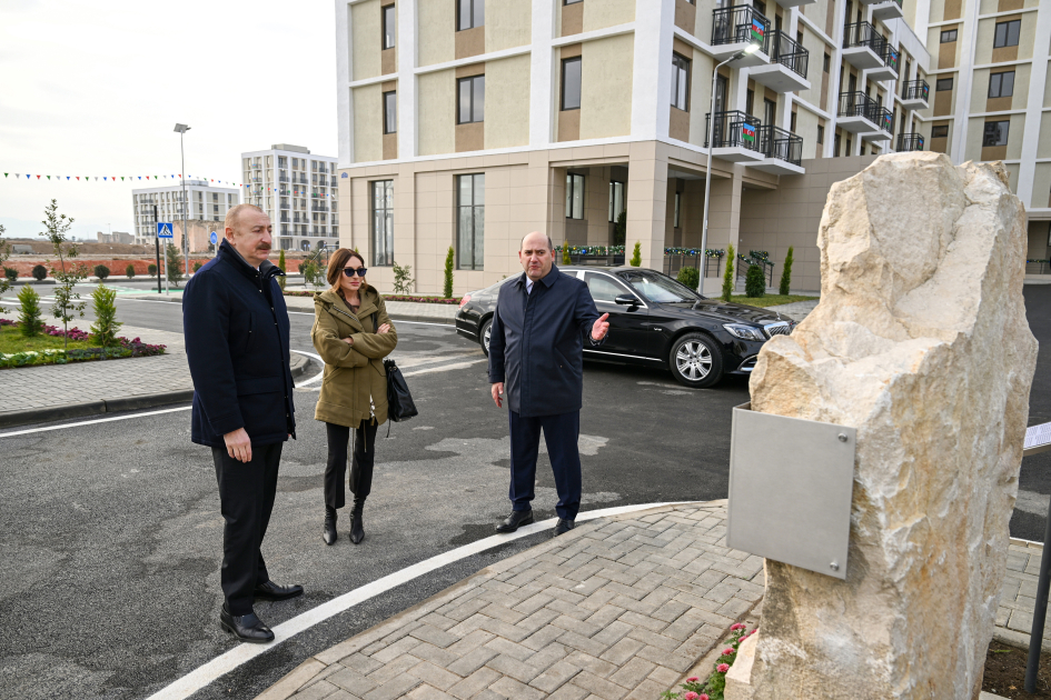 President Ilham Aliyev, First Lady Mehriban Aliyeva attend opening of second residential complex in Aghdam, meet with residents (PHOTO/VIDEO)