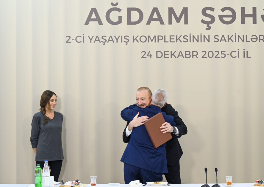 President Ilham Aliyev, First Lady Mehriban Aliyeva attend opening of second residential complex in Aghdam, meet with residents (PHOTO/VIDEO)