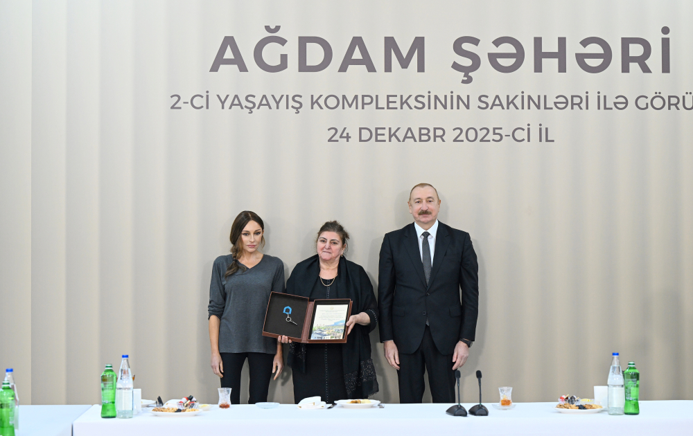 President Ilham Aliyev, First Lady Mehriban Aliyeva attend opening of second residential complex in Aghdam, meet with residents (PHOTO/VIDEO)