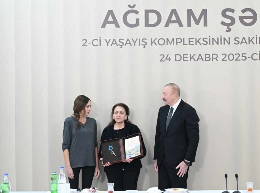 President Ilham Aliyev, First Lady Mehriban Aliyeva attend opening of second residential complex in Aghdam, meet with residents (PHOTO/VIDEO)