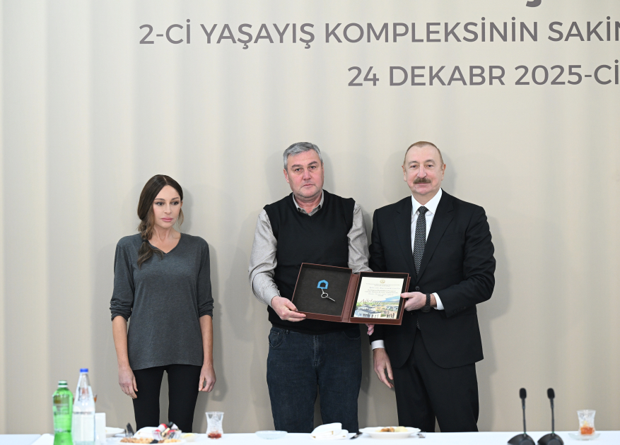 President Ilham Aliyev, First Lady Mehriban Aliyeva attend opening of second residential complex in Aghdam, meet with residents (PHOTO/VIDEO)