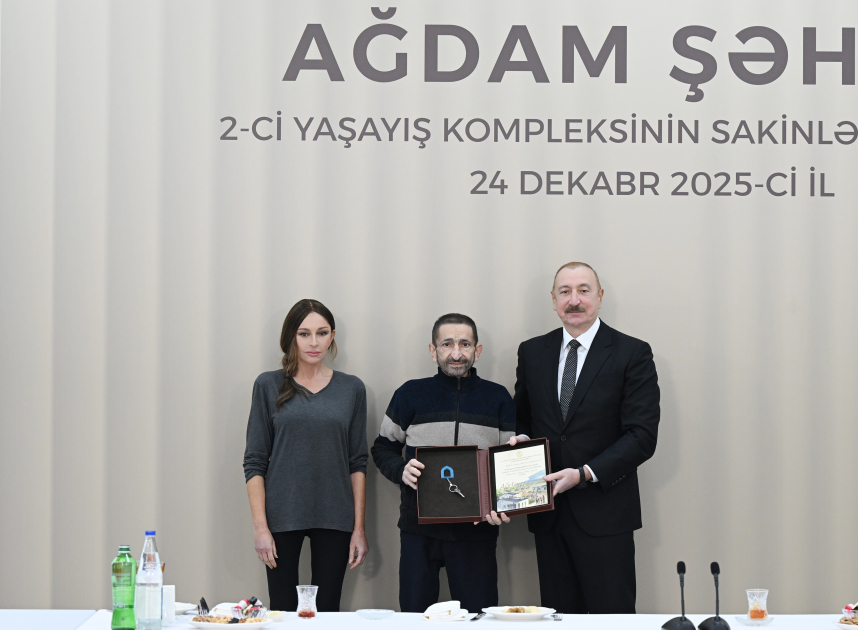 President Ilham Aliyev, First Lady Mehriban Aliyeva attend opening of second residential complex in Aghdam, meet with residents (PHOTO/VIDEO)