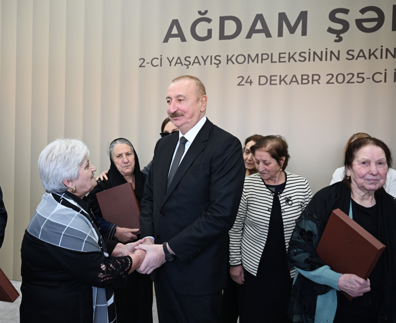 President Ilham Aliyev, First Lady Mehriban Aliyeva attend opening of second residential complex in Aghdam, meet with residents (PHOTO/VIDEO)