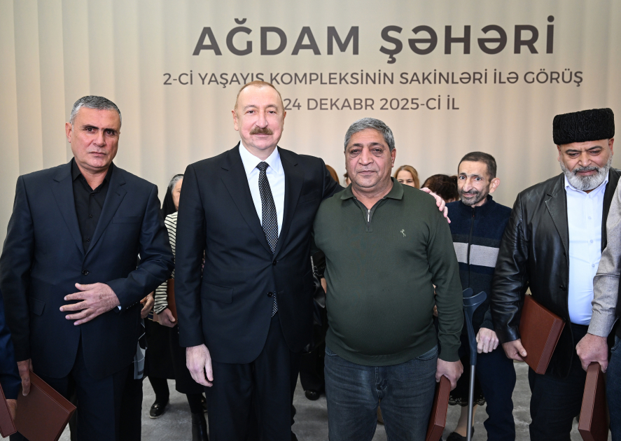 President Ilham Aliyev, First Lady Mehriban Aliyeva attend opening of second residential complex in Aghdam, meet with residents (PHOTO/VIDEO)