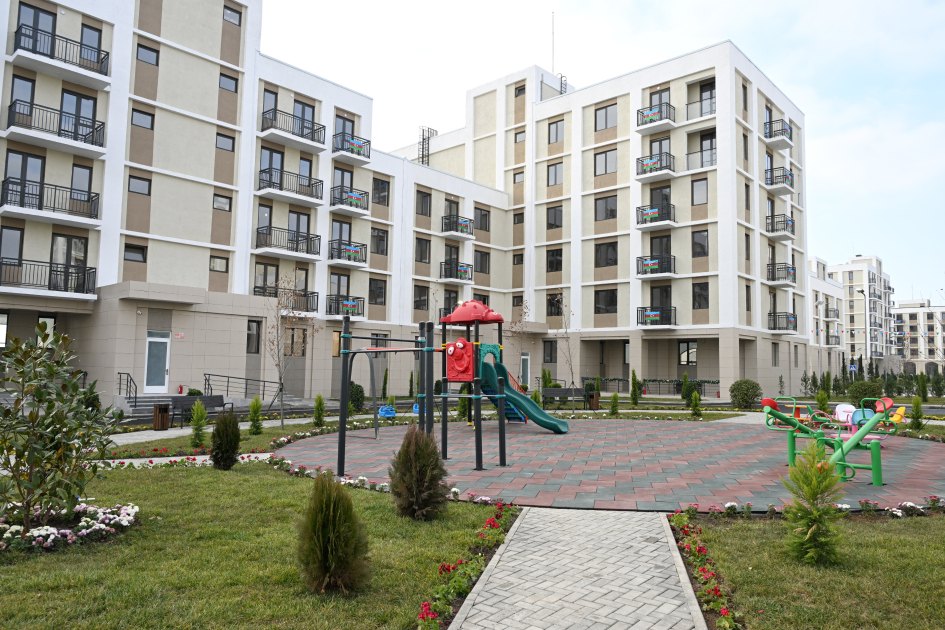 President Ilham Aliyev, First Lady Mehriban Aliyeva attend opening of second residential complex in Aghdam, meet with residents (PHOTO/VIDEO)