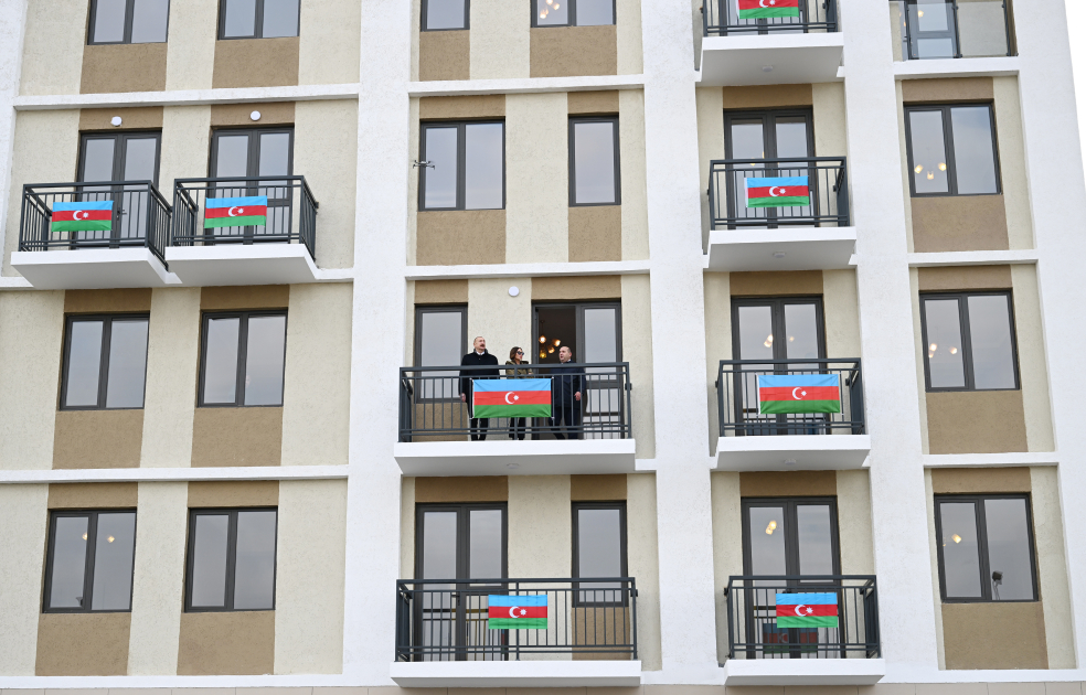President Ilham Aliyev, First Lady Mehriban Aliyeva attend opening of second residential complex in Aghdam, meet with residents (PHOTO/VIDEO)