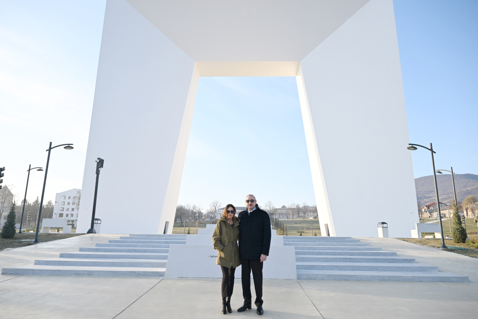 President Ilham Aliyev, First Lady Mehriban Aliyeva attend inauguration of Victory Park in Khankendi (PHOTO/VIDEO)