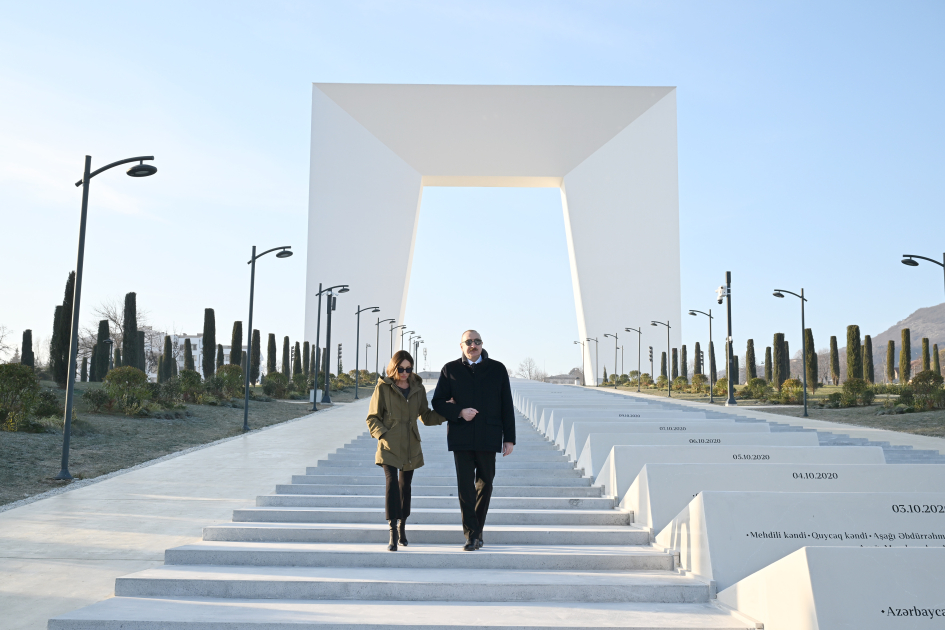President Ilham Aliyev, First Lady Mehriban Aliyeva attend inauguration of Victory Park in Khankendi (PHOTO/VIDEO)
