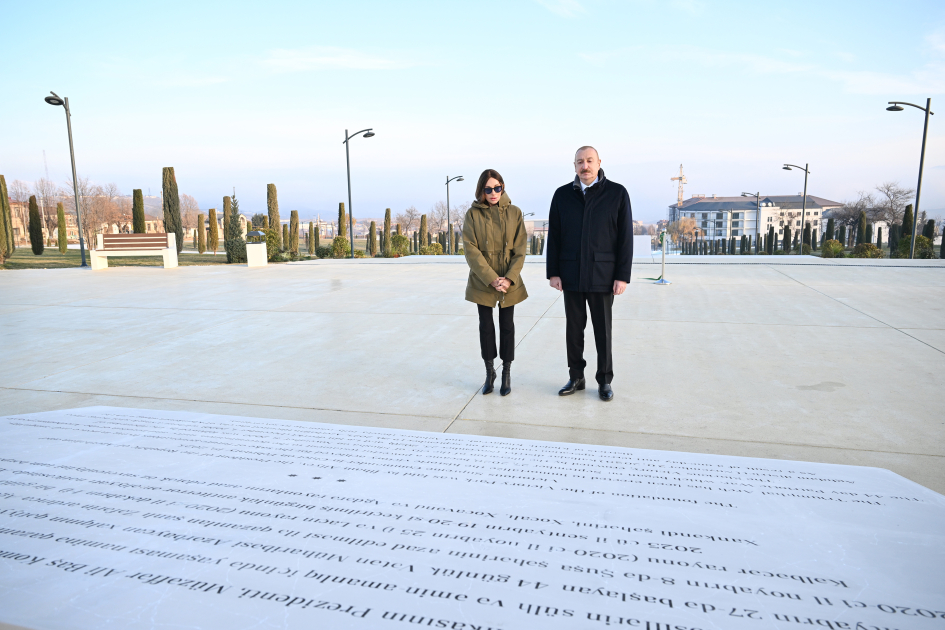 President Ilham Aliyev, First Lady Mehriban Aliyeva attend inauguration of Victory Park in Khankendi (PHOTO/VIDEO)