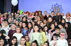 Heydar Aliyev Foundation VP Leyla Aliyeva, Arzu Aliyeva, and Alena Aliyeva attend festive celebration for children (PHOTO)