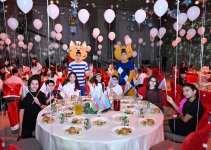 Heydar Aliyev Foundation VP Leyla Aliyeva, Arzu Aliyeva, and Alena Aliyeva attend festive celebration for children (PHOTO)