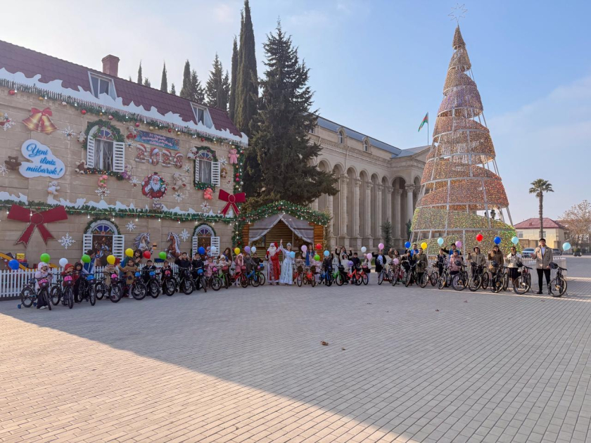 Initiated by Heydar Aliyev Foundation VP Leyla Aliyeva, New Year celebrations for children organized in Yevlakh (PHOTO)