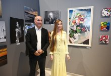 Head of Baku Media Center Arzu Aliyeva and Alena Aliyeva attend “10 Years Lived in Colors” exhibition (PHOTO)