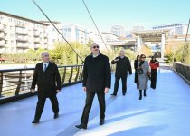 President Ilham Aliyev, First Lady Mehriban Aliyeva visit Baku White City (PHOTO/VIDEO)