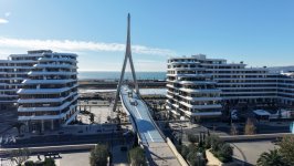 President Ilham Aliyev, First Lady Mehriban Aliyeva visit Baku White City (PHOTO)