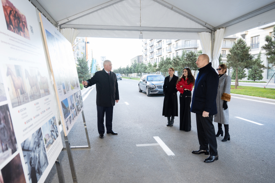 President Ilham Aliyev, First Lady Mehriban Aliyeva visit Baku White City (PHOTO/VIDEO)