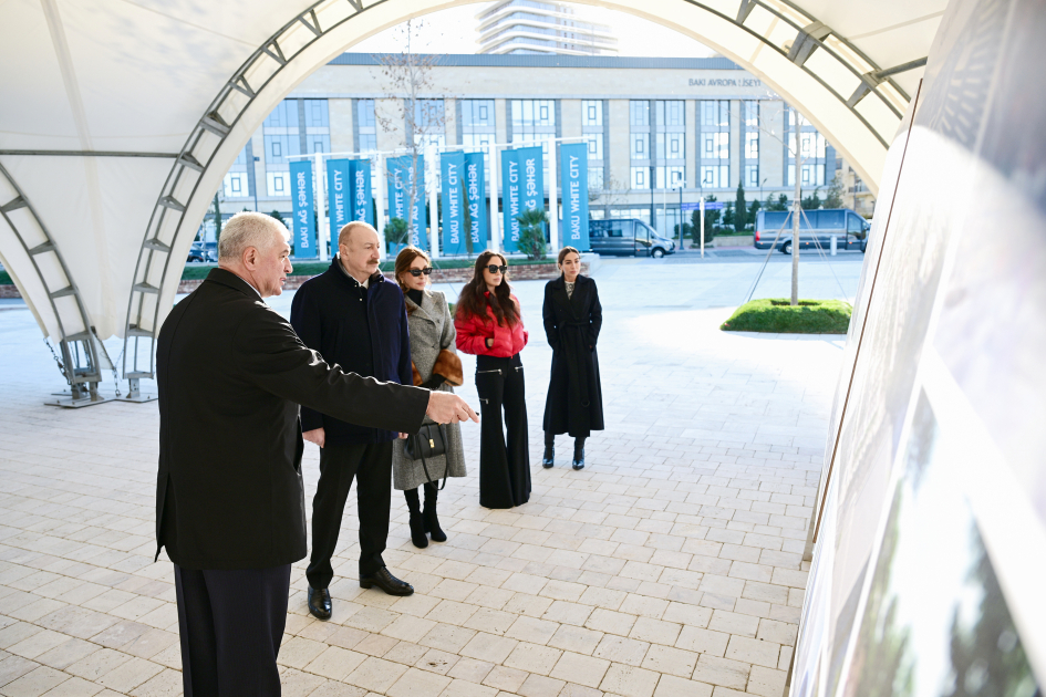 President Ilham Aliyev, First Lady Mehriban Aliyeva visit Baku White City (PHOTO/VIDEO)