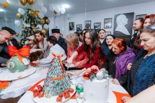 Heydar Aliyev Foundation VP Leyla Aliyeva, Head of Baku Media Center Arzu Aliyeva attend festive event at social services facility for elderly people (PHOTO)