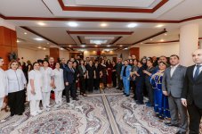 Heydar Aliyev Foundation VP Leyla Aliyeva, Head of Baku Media Center Arzu Aliyeva attend festive event at social services facility for elderly people (PHOTO)