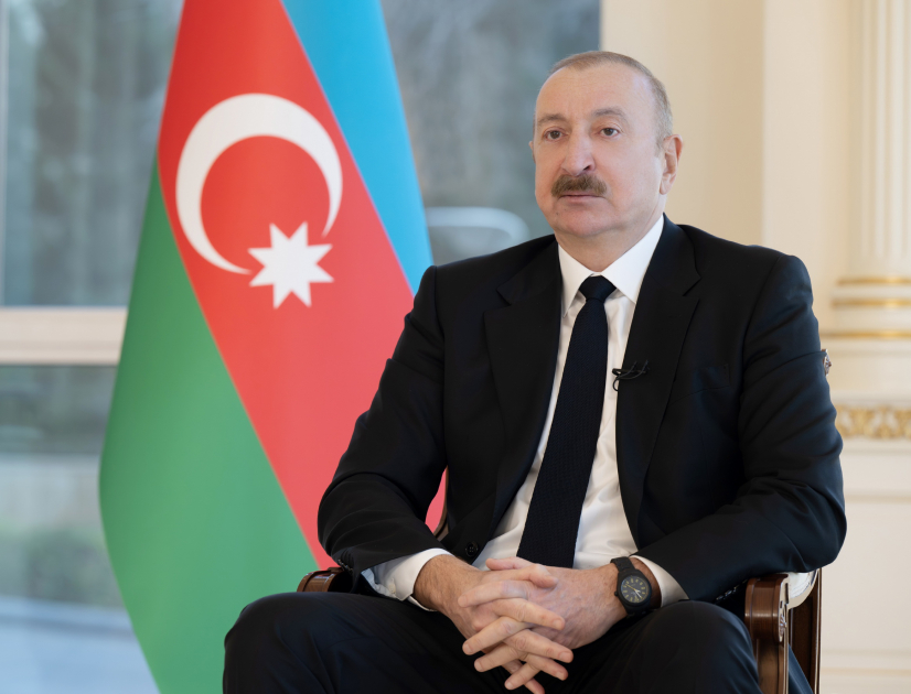 President Ilham Aliyev interviewed by local TV channels (PHOTO/VIDEO)