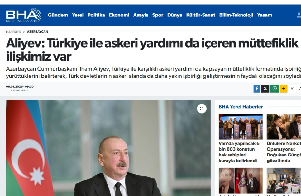 President Ilham Aliyev’s interview with local TV channels in spotlight of global media outlets (PHOTO)