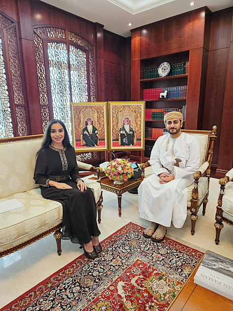 Heydar Aliyev Foundation VP Leyla Aliyeva meets with Crown Prince of Oman Sayyid Theyazin bin Haitham Al Said in Muscat (PHOTO)