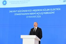 President Ilham Aliyev attends official opening ceremony of Khizi-Absheron Wind Power Plant in Baku (PHOTO/VIDEO)