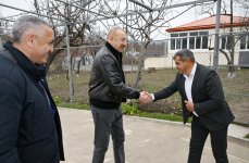 President Ilham Aliyev familiarizes himself with reconstruction work in Ashaghi Oratagh village, Aghdara district (PHOTO)