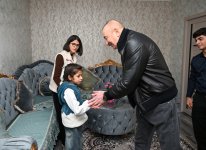 President Ilham Aliyev familiarizes himself with reconstruction work in Ashaghi Oratagh village, Aghdara district (PHOTO)