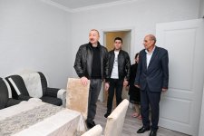 President Ilham Aliyev inspects reconstruction progress in Childiran village, Aghdara district (PHOTO/VIDEO)