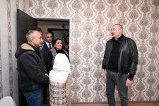 President Ilham Aliyev inspects reconstruction progress in Heyvali village, Aghdara district (PHOTO)