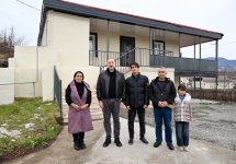 President Ilham Aliyev inspects reconstruction progress in Heyvali village, Aghdara district (PHOTO)