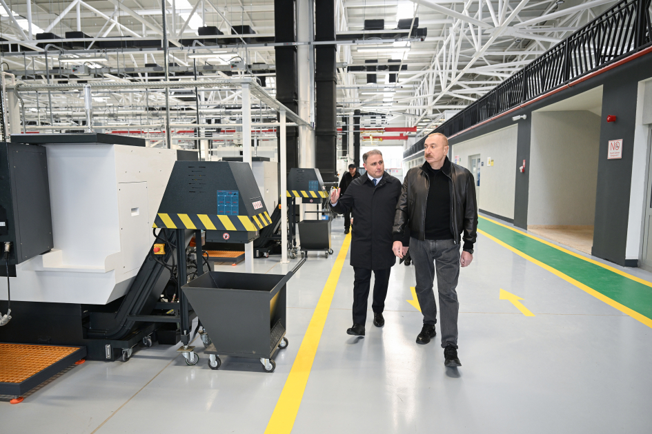 President Ilham Aliyev attends opening of Tartar Electromechanical Plant after reconstruction (PHOTO/VIDEO)