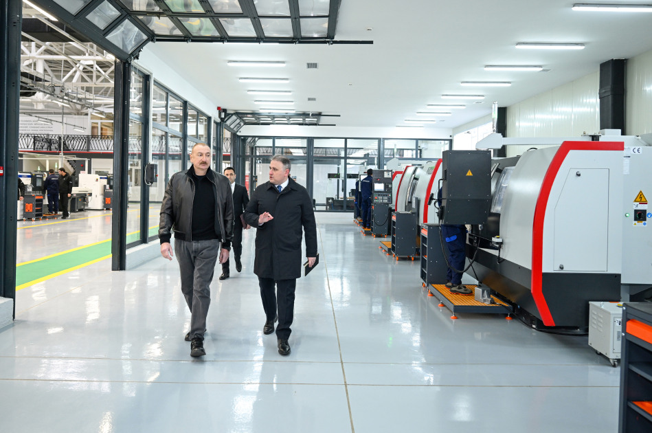 President Ilham Aliyev attends opening of Tartar Electromechanical Plant after reconstruction (PHOTO/VIDEO)