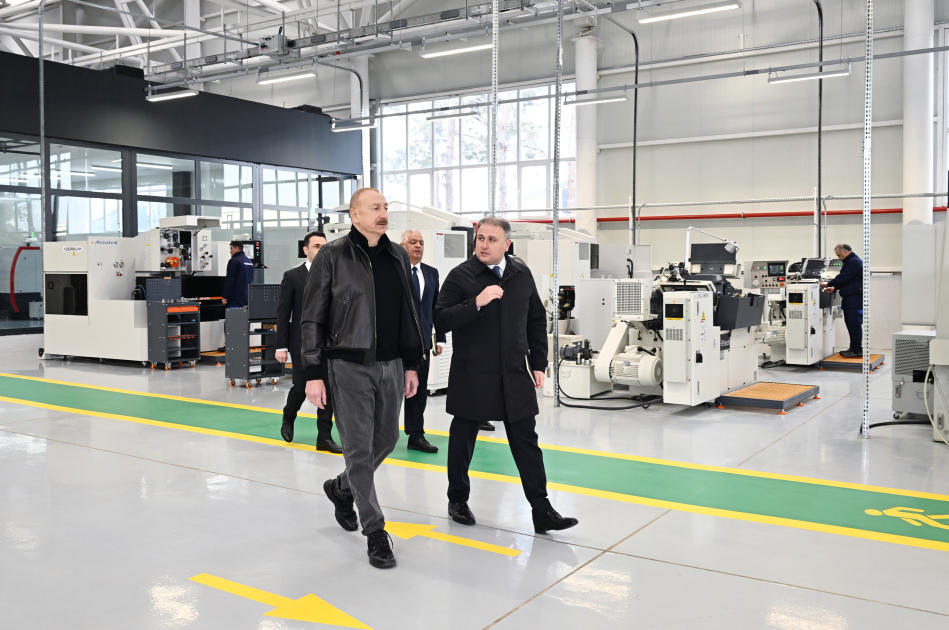 President Ilham Aliyev attends opening of Tartar Electromechanical Plant after reconstruction (PHOTO/VIDEO)