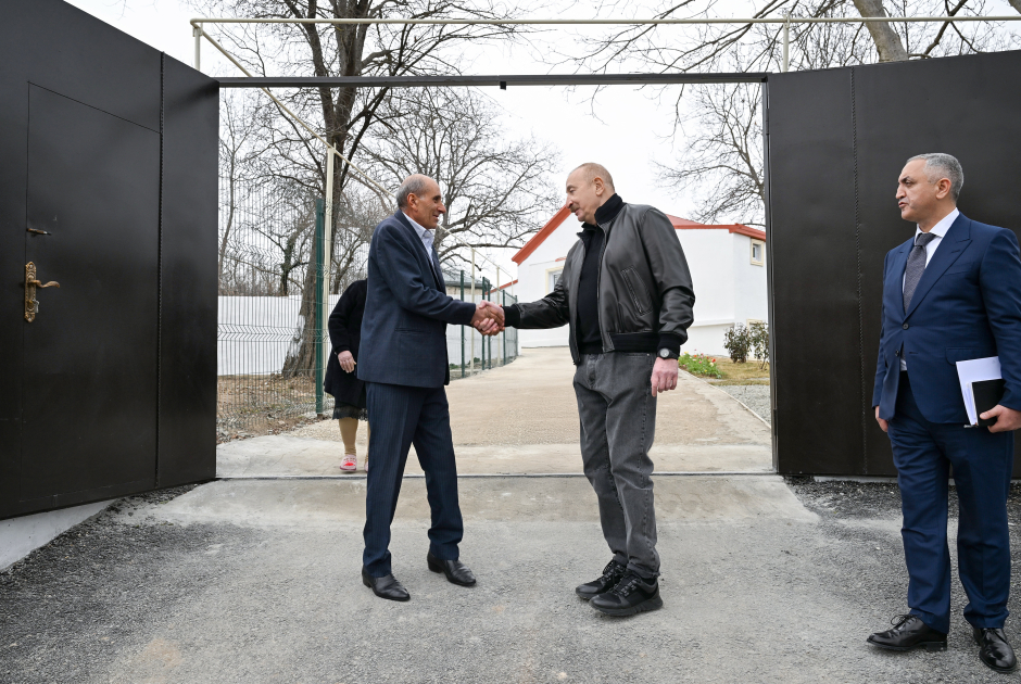 President Ilham Aliyev inspects reconstruction progress in Childiran village, Aghdara district (PHOTO/VIDEO)