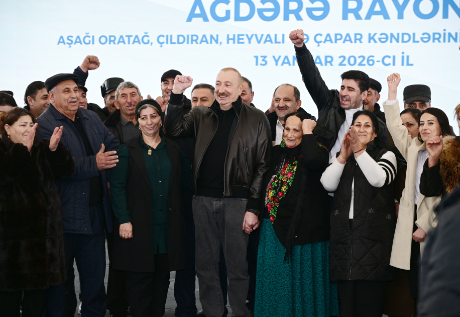 President Ilham Aliyev meets with residents of villages Asaghi Oratagh, Chilidran, Heyvali, and Chapar in Aghdara district (PHOTO)