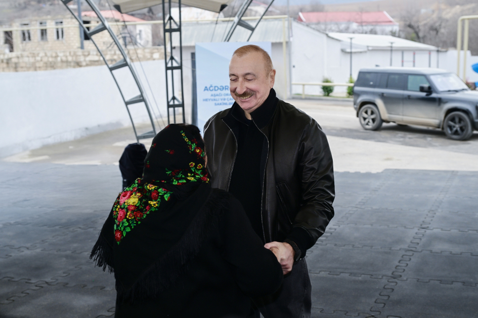 President Ilham Aliyev meets with residents of villages Asaghi Oratagh, Chilidran, Heyvali, and Chapar in Aghdara district (PHOTO)
