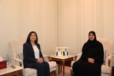 IPU VP Sevil Mikayilova, deputy speaker of Qatari Parliament hold meeting in Doha (PHOTO)