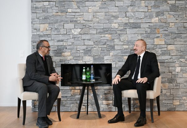 President Ilham Aliyev meets with Director-General of World Health Organization in Davos (PHOTO/VIDEO)