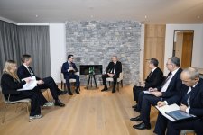 President Ilham Aliyev meets with CEO of Carlsberg Group in Davos (PHOTO/VIDEO)