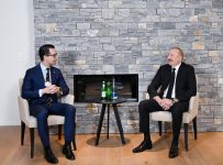 President Ilham Aliyev meets with CEO of Carlsberg Group in Davos (PHOTO/VIDEO)
