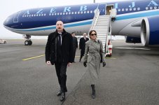 President Ilham Aliyev arrives in Switzerland to attend World Economic Forum annual meeting (PHOTO/VIDEO)