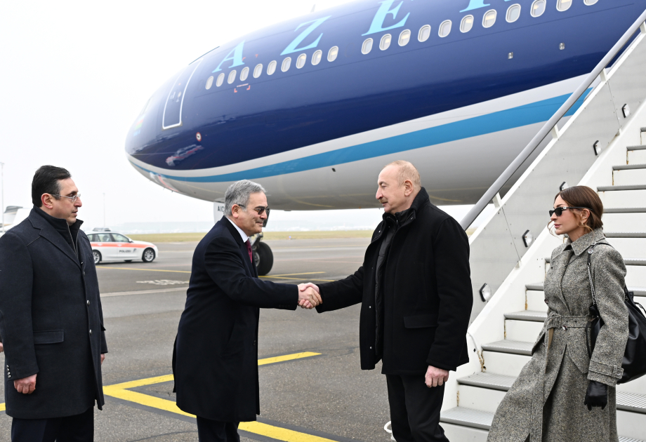 President Ilham Aliyev arrives in Switzerland to attend World Economic Forum annual meeting (PHOTO/VIDEO)