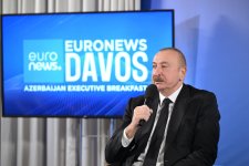 President Ilham Aliyev interviewed by Euronews TV in Davos (PHOTO/VIDEO)