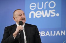 President Ilham Aliyev interviewed by Euronews TV in Davos (PHOTO/VIDEO)