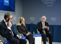 President Ilham Aliyev participates in panel session on “Defining Eurasia's Economic Identity” in Davos (PHOTO/VIDEO)