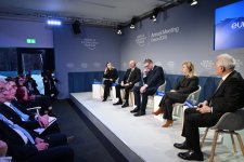 President Ilham Aliyev participates in panel session on “Defining Eurasia's Economic Identity” in Davos (PHOTO/VIDEO)