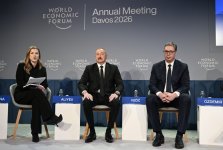 President Ilham Aliyev participates in panel session on “Defining Eurasia's Economic Identity” in Davos (PHOTO/VIDEO)